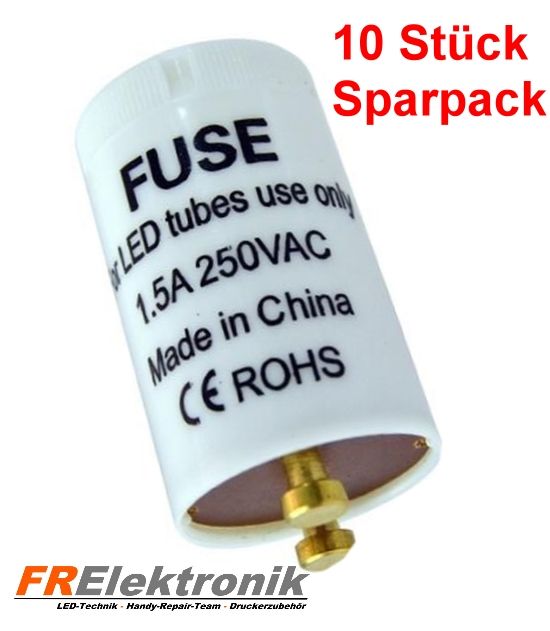 10 er Pack Premium LED Starter für LED Röhre T8 - Dummy - FRElektronik